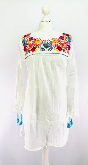 Mexican Embroidered Summer Dress