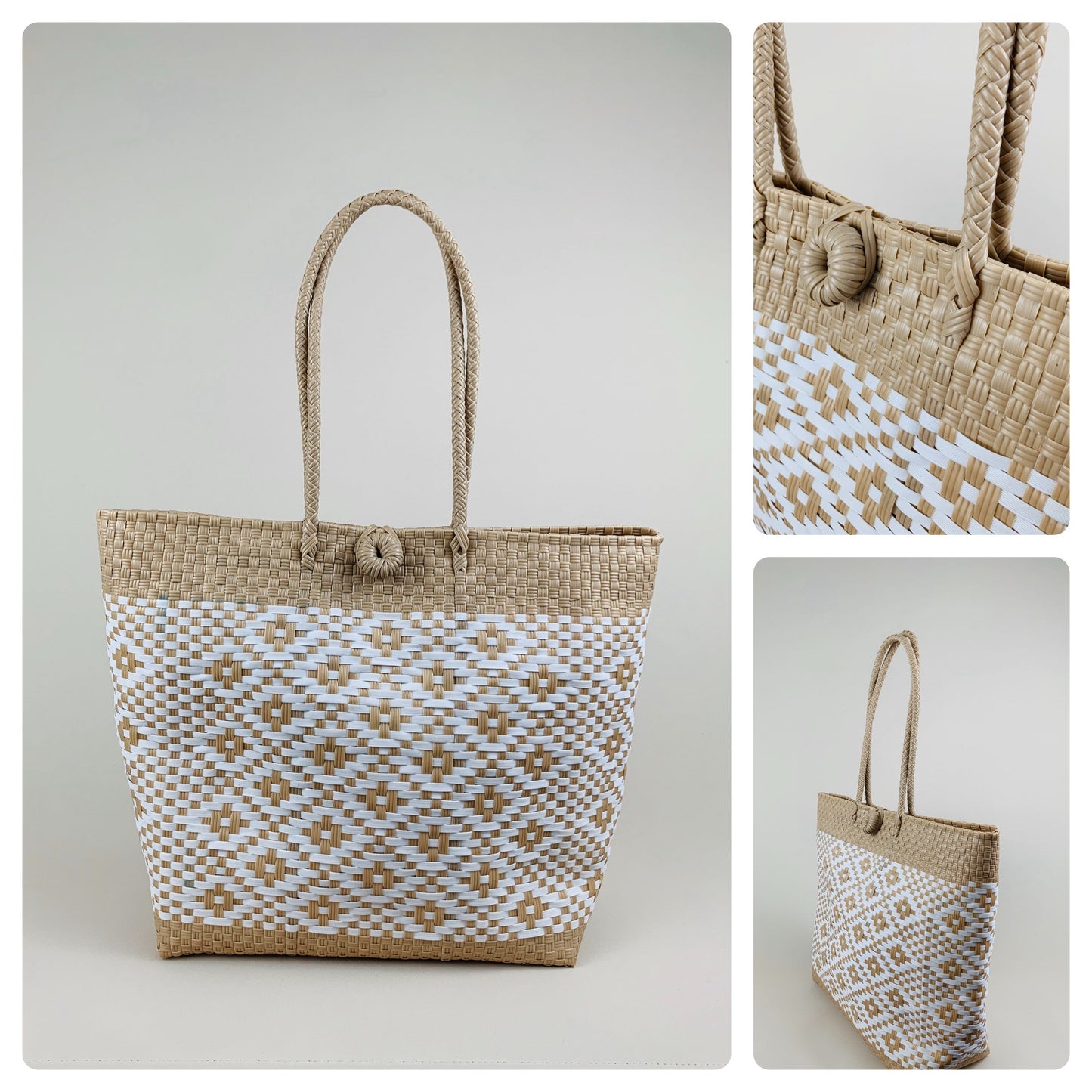 Mexican Market Tote Bag – Woven Beach & Shopping Bag (Tianguis Style)