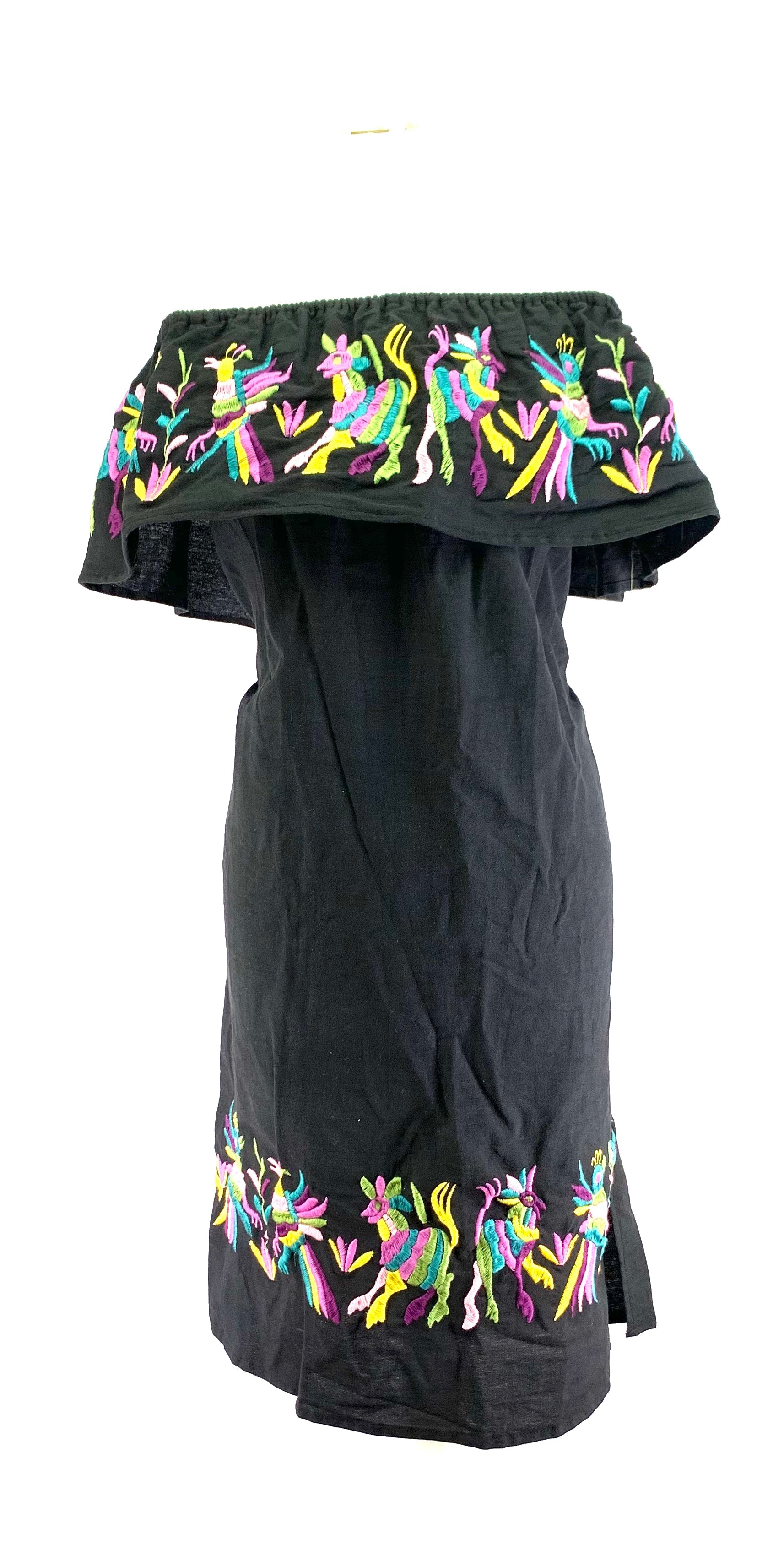 Mexican Otomi Embroidered Cotton Dress Lightweight Summer Dress More Than Tacos Mexican Otomi Embroidered Cotton Dress Lightweight Summer Dress More Than Tacos