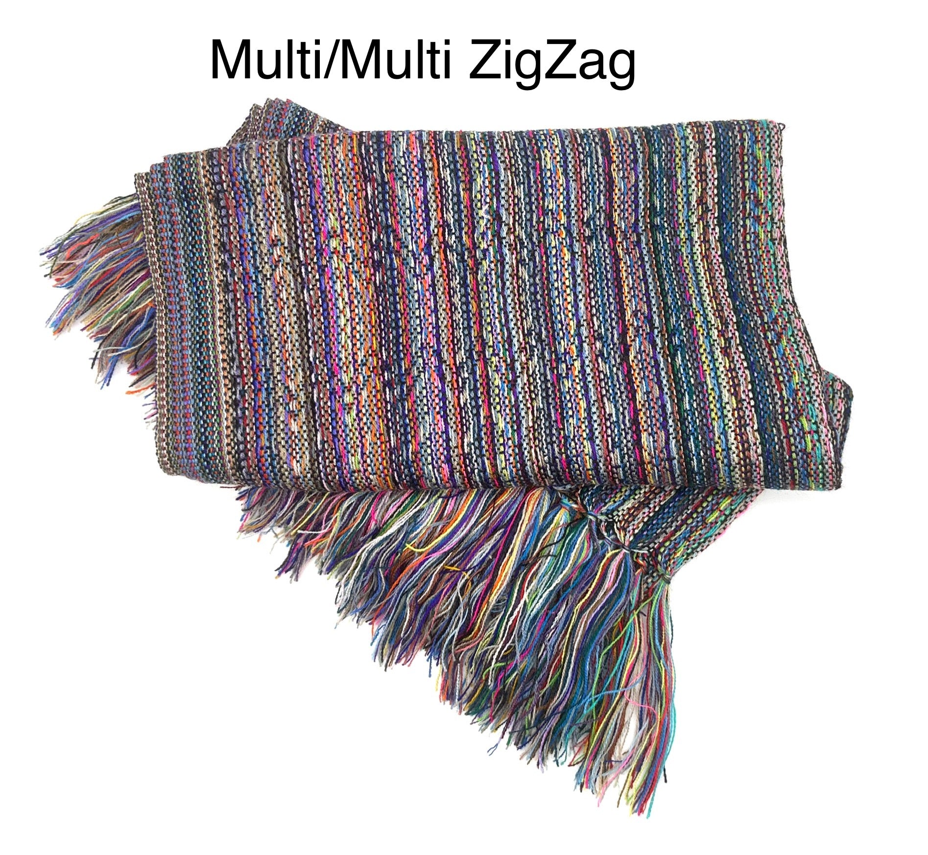 Multicolour Classic Artisanal Mexican Rebozo Shawl (195cmx67cm)