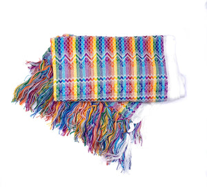 Multicolour Classic Artisanal Mexican Rebozo Shawl (195cmx67cm)