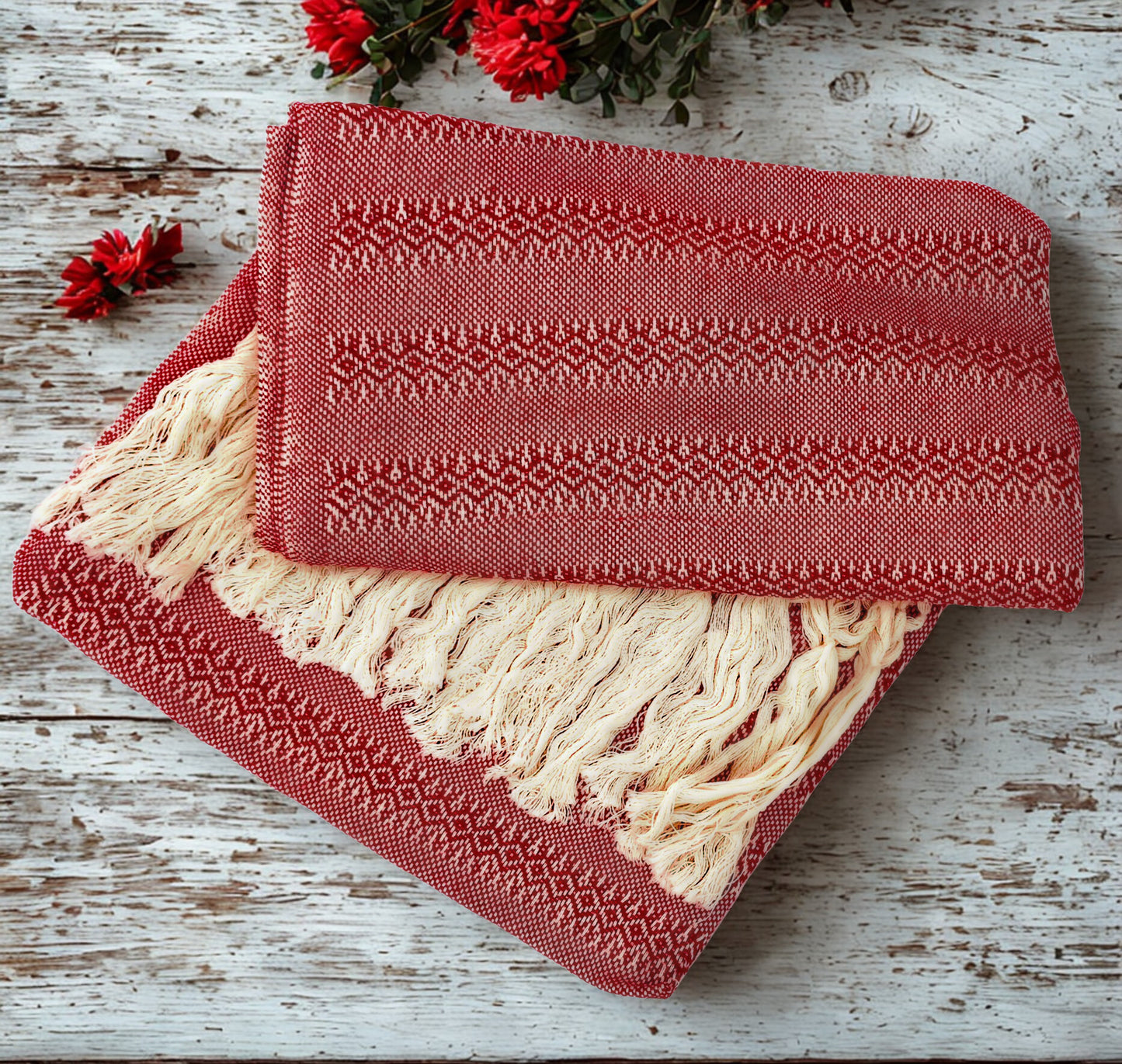 Premium Quality 2.1m (6ft 10in) 100% Cotton Mexican Rebozo (210cm x 65cm)