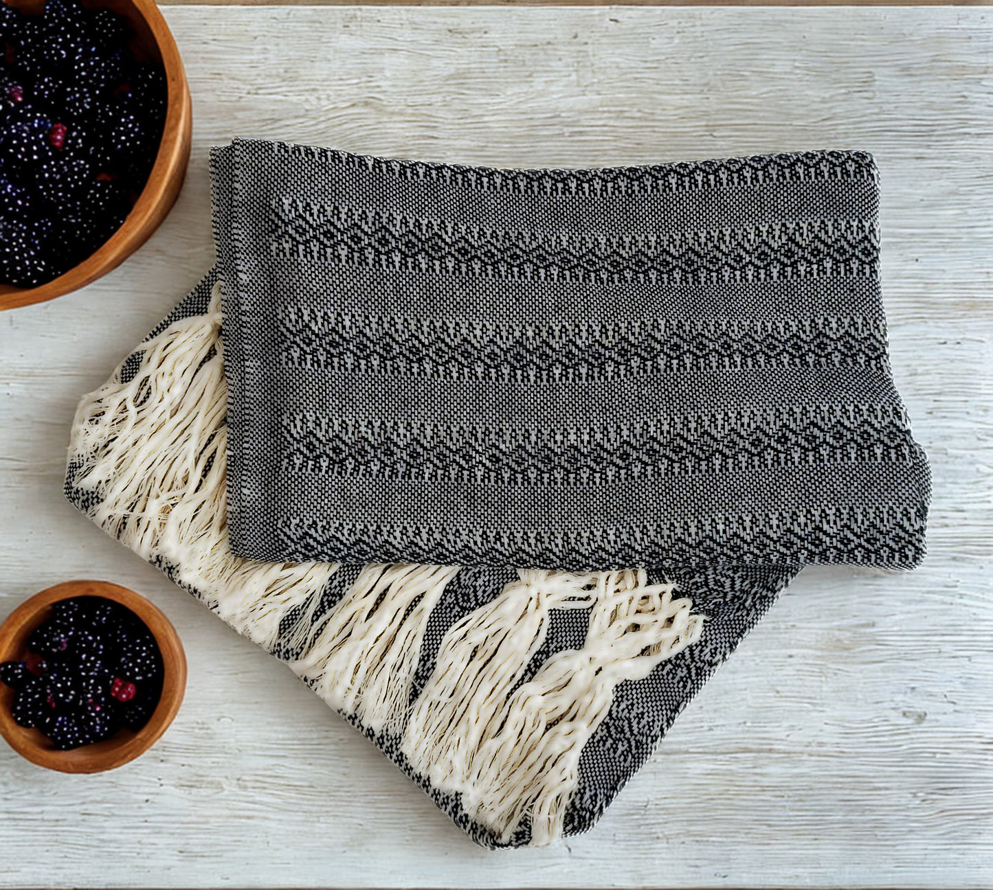 Premium Quality 2.1m (6ft 10in) 100% Cotton Mexican Rebozo (210cm x 65cm)