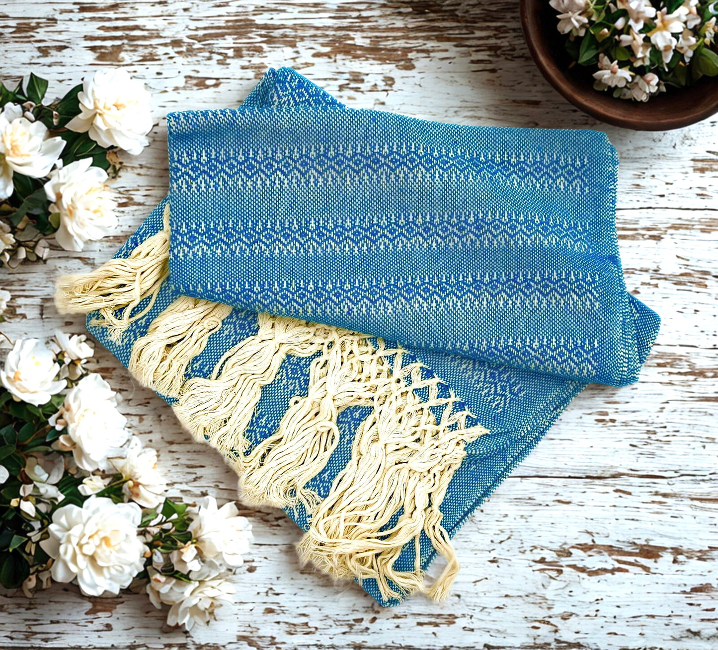 Premium Quality 2.1m (6ft 10in) 100% Cotton Mexican Rebozo (210cm x 65cm)