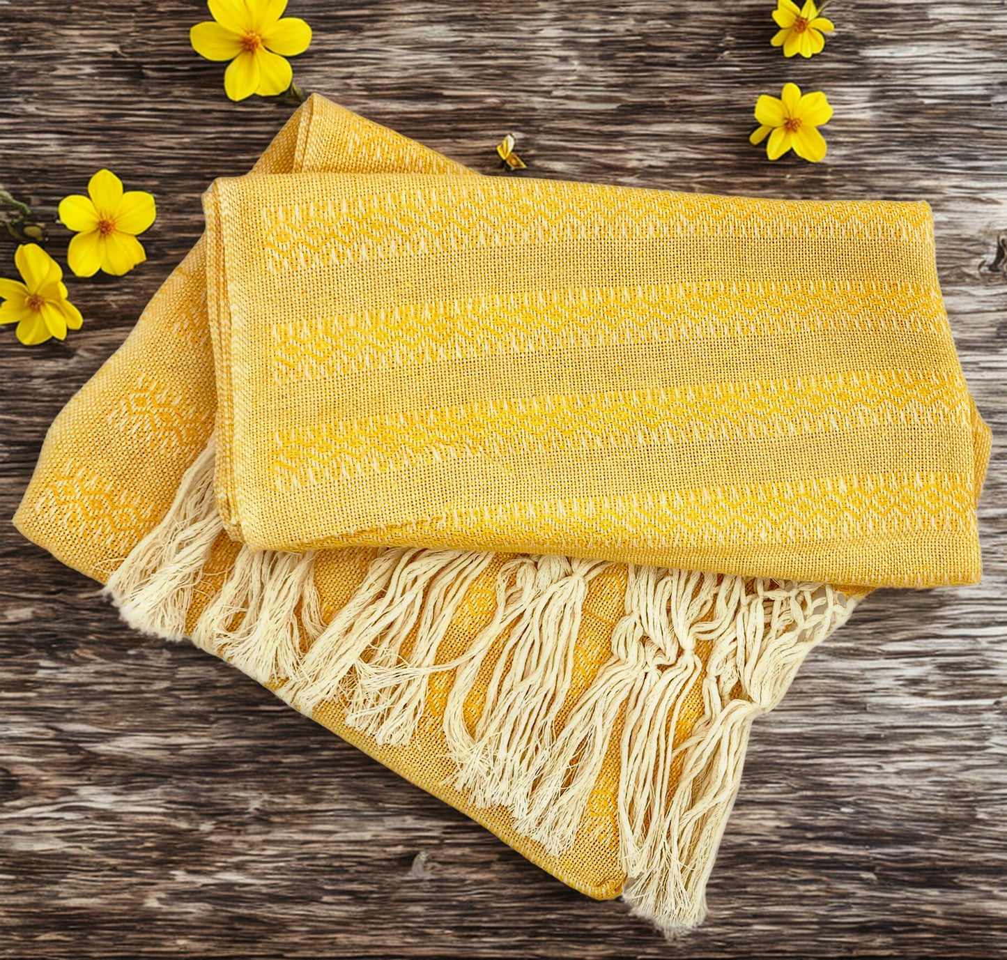Premium Quality 2.1m (6ft 10in) 100% Cotton Mexican Rebozo (210cm x 65cm)