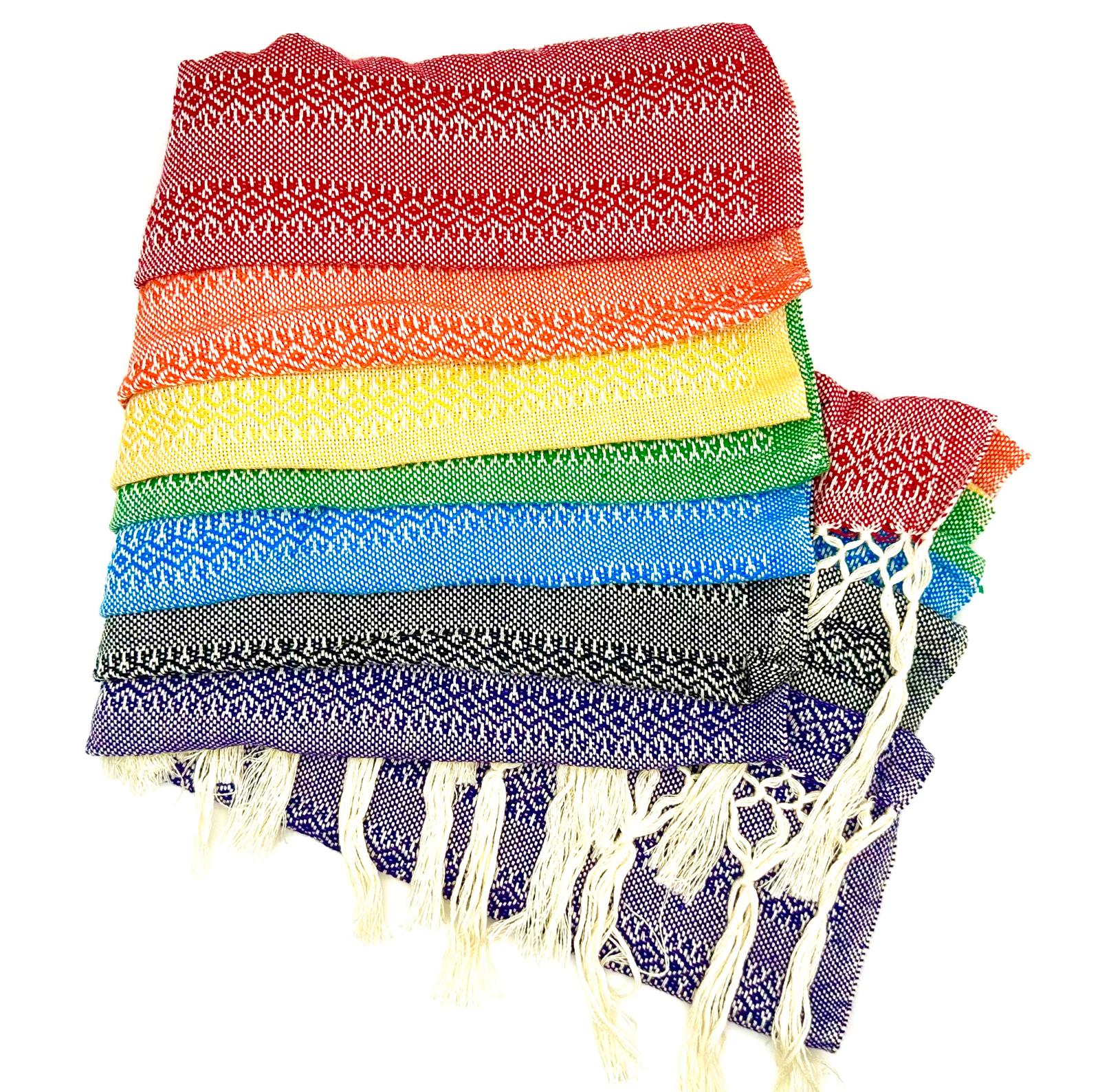 Premium Quality 2.5m (8ft 2in) 100% Cotton Mexican Rebozo Multicolour (250cm x 65cm)