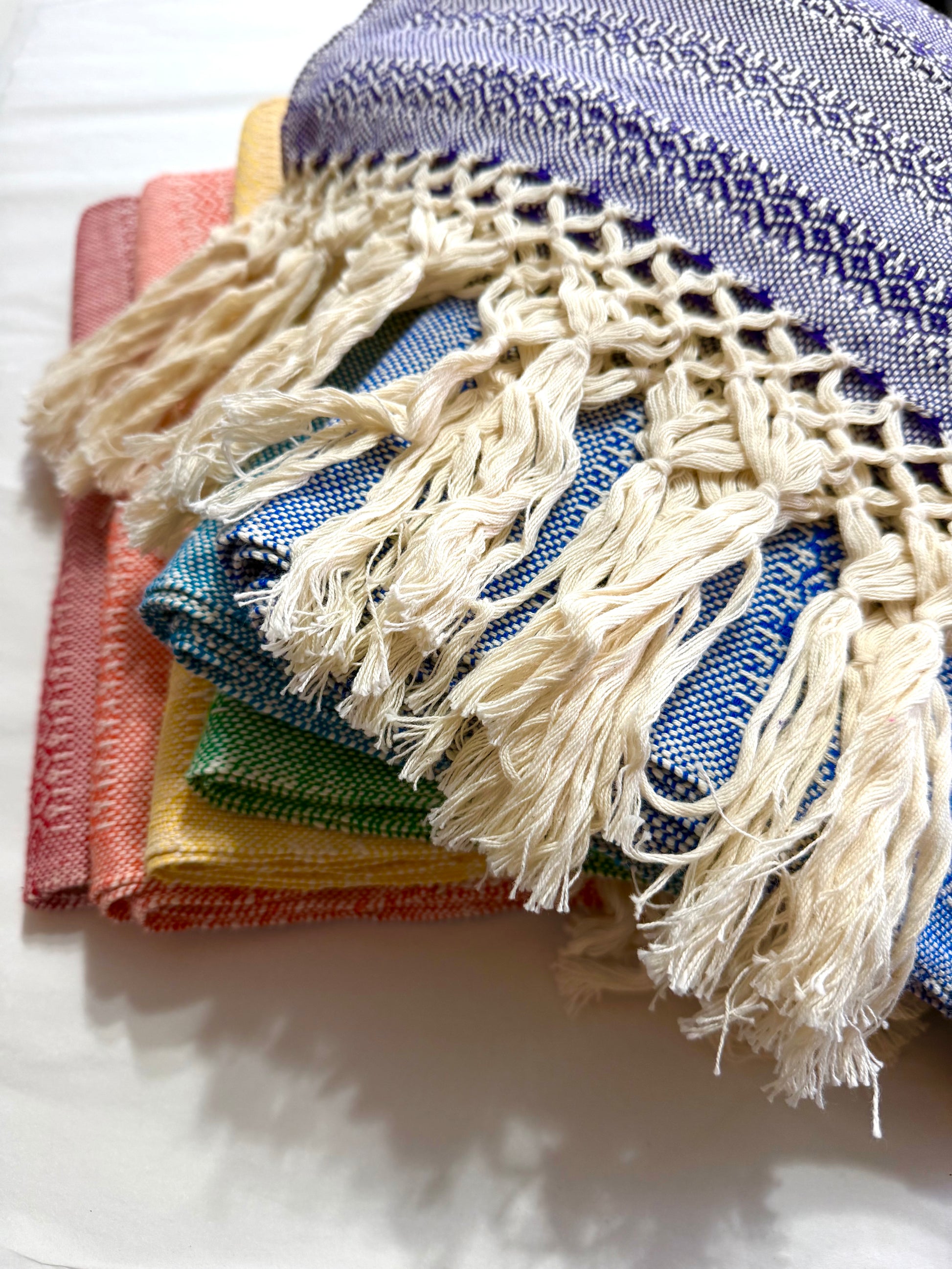 Rebozo Chakra Set (Set of 7) 100% Cotton Mexican Closing of the Bones Doula Rebozos