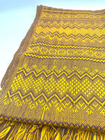(Seconds) Zigzag Pattern Classic Artisanal Mexican Rebozo Shawl (195cmx67cm) - Honeycomb