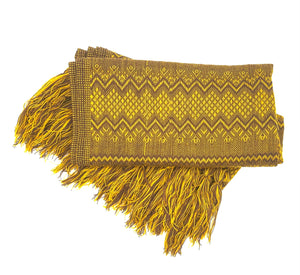 (Seconds) Zigzag Pattern Classic Artisanal Mexican Rebozo Shawl (195cmx67cm) - Honeycomb