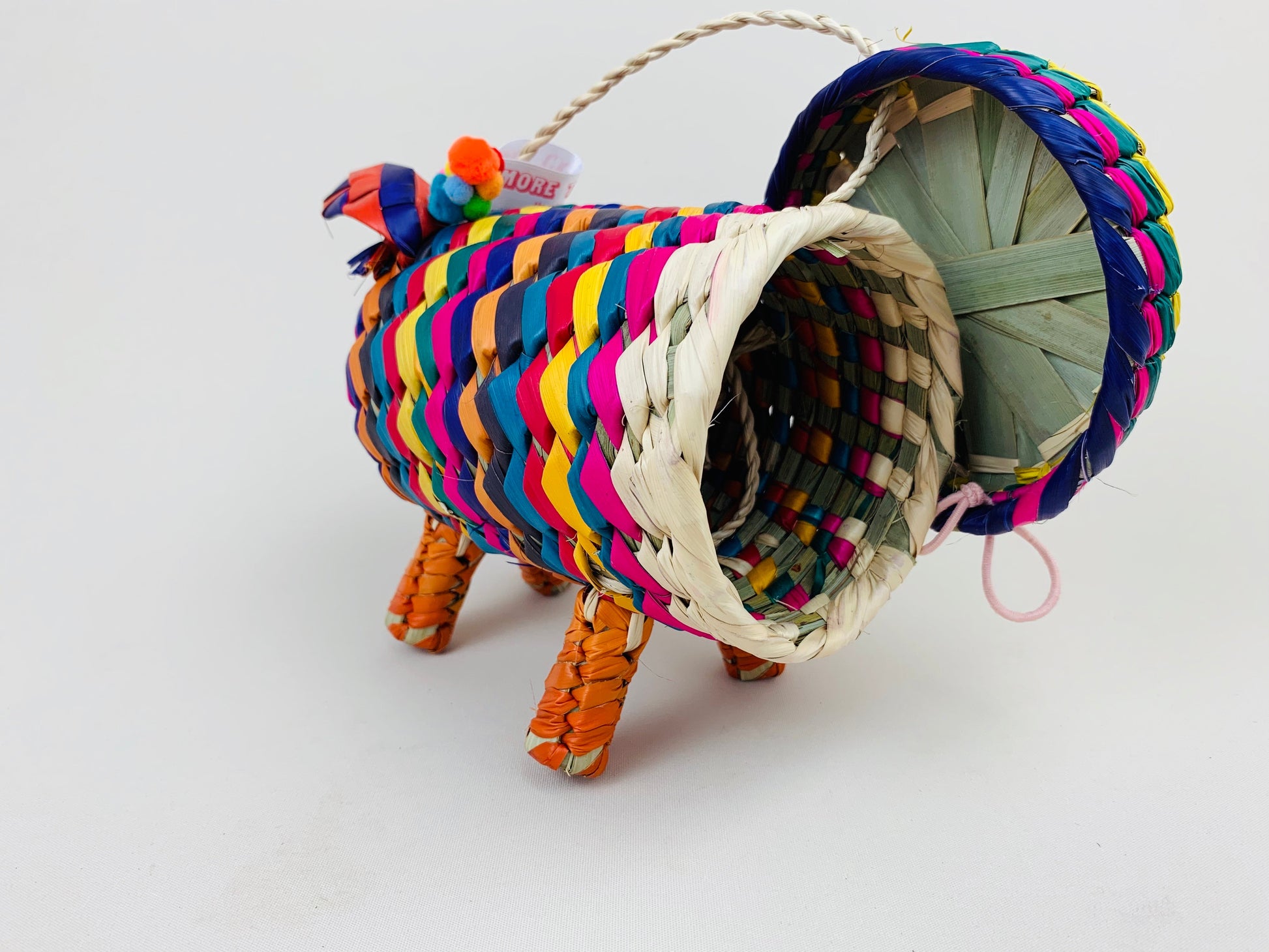 Small Mexican Palm Animal Bag – Rodrigo Piggy Handwoven Bag