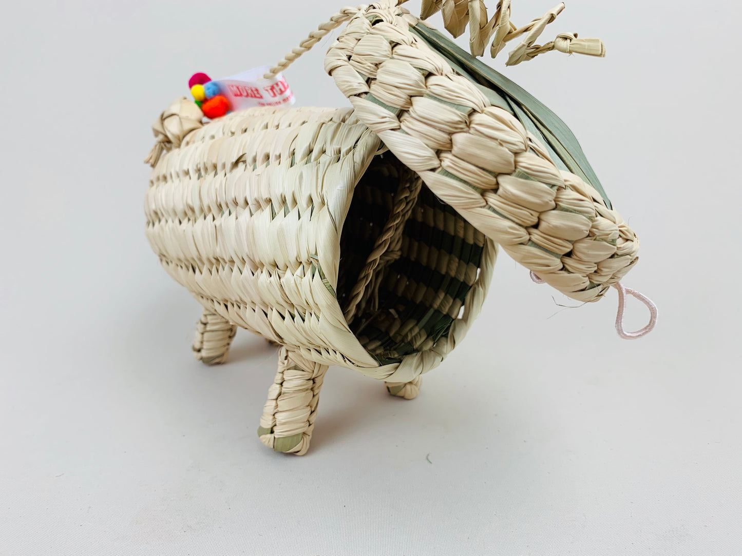 Small Mexican Palm Animal Bag – Rodrigo Piggy Handwoven Bag
