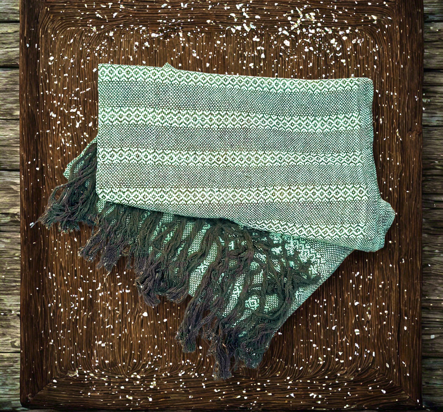 Tlaxcala 2.0m (6ft 6in) 100% Cotton Mexican Rebozo (200cm x 65cm)