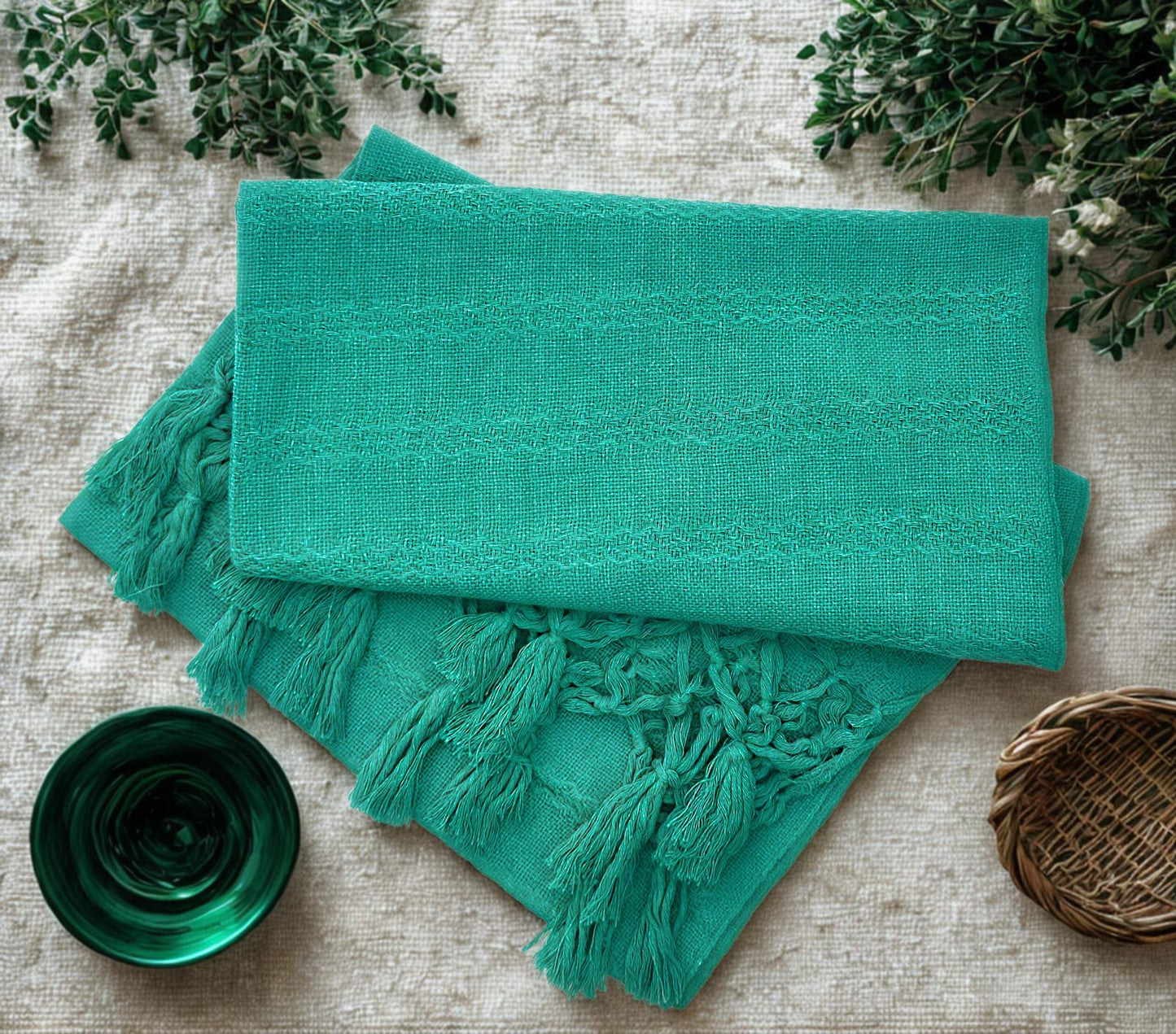 Tlaxcala 2.0m (6ft 6in) 100% Cotton Mexican Rebozo (200cm x 65cm)