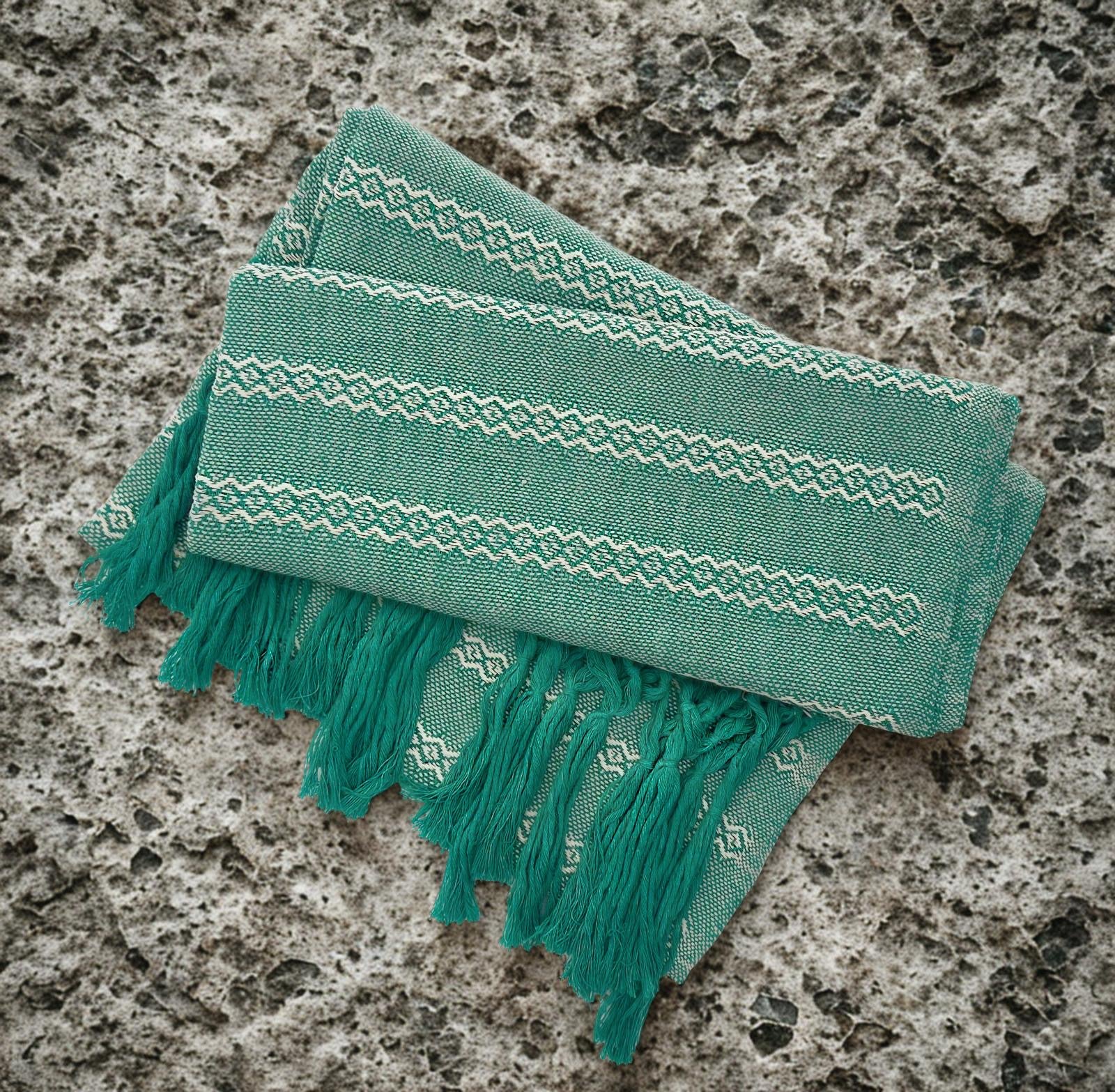 Tlaxcala 2.0m (6ft 6in) 100% Cotton Mexican Rebozo (200cm x 65cm)