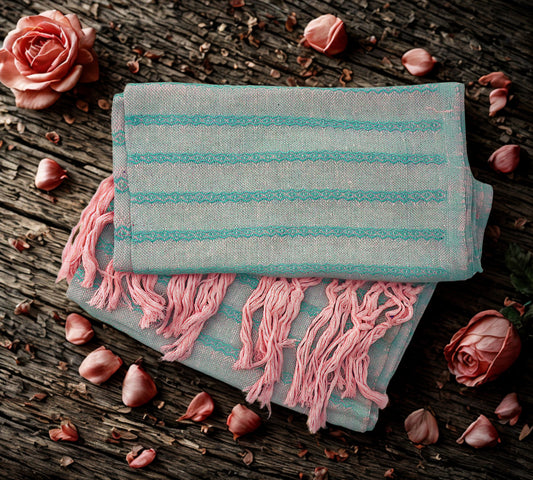 Tlaxcala 2.0m (6ft 6in) 100% Cotton Mexican Rebozo (200cm x 65cm)