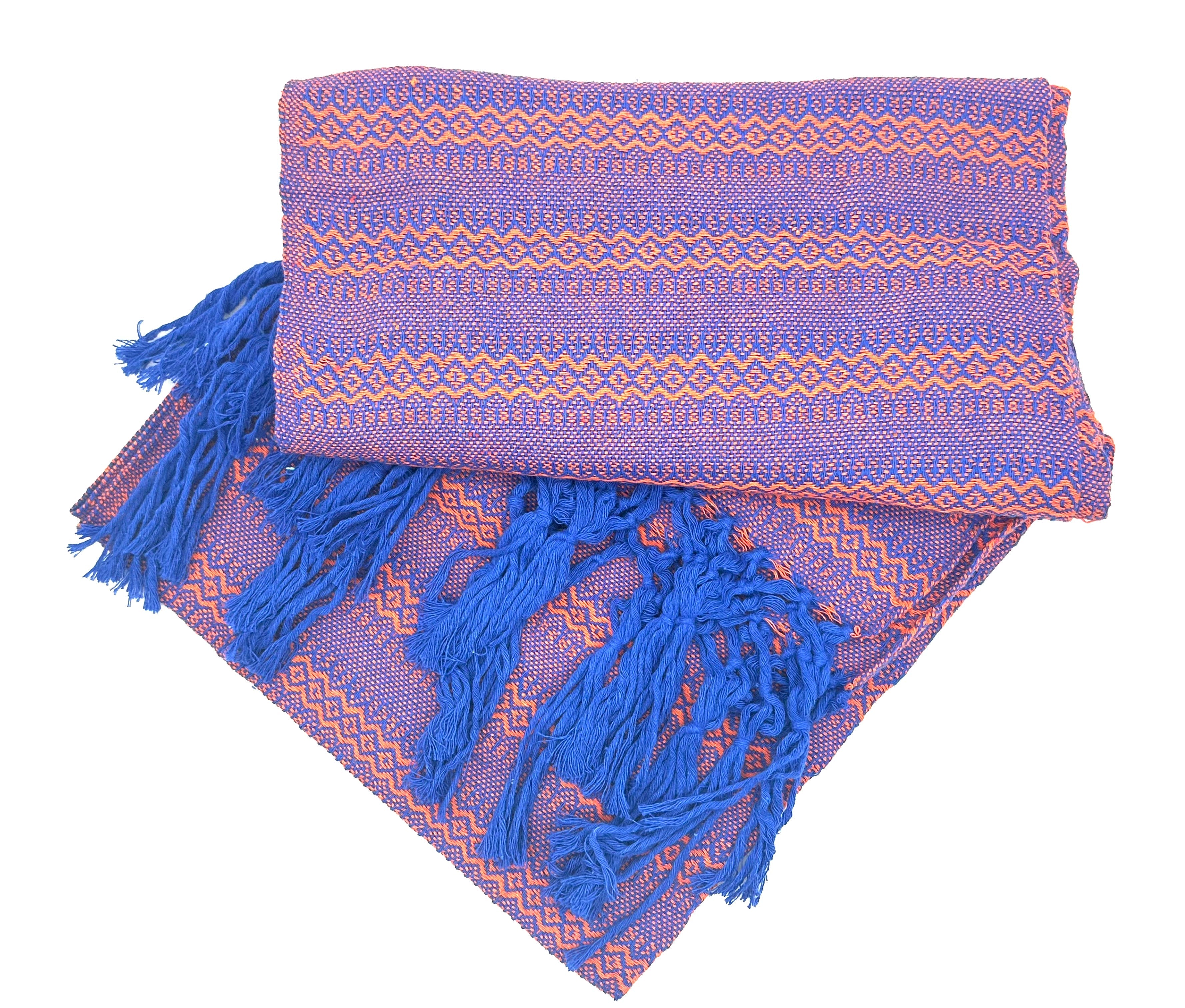 Tlaxcalteca 2.0m (6ft 6in) 100% Cotton Mexican Rebozo (200cm x 65cm)