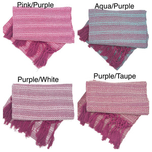 Tlaxcalteca 2.0m (6ft 6in) 100% Cotton Mexican Rebozo (200cm x 65cm)
