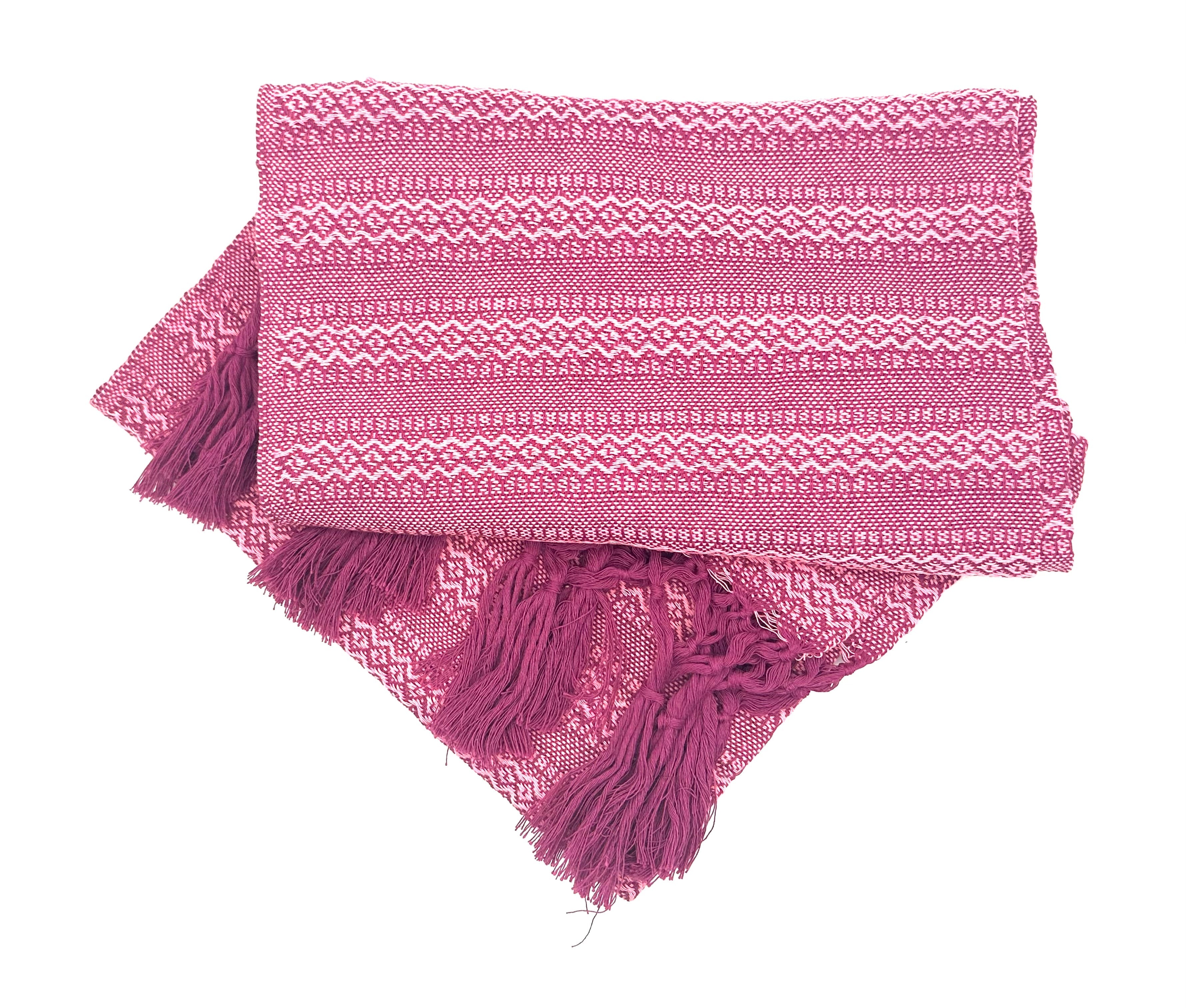 Tlaxcalteca 2.0m (6ft 6in) 100% Cotton Mexican Rebozo (200cm x 65cm)