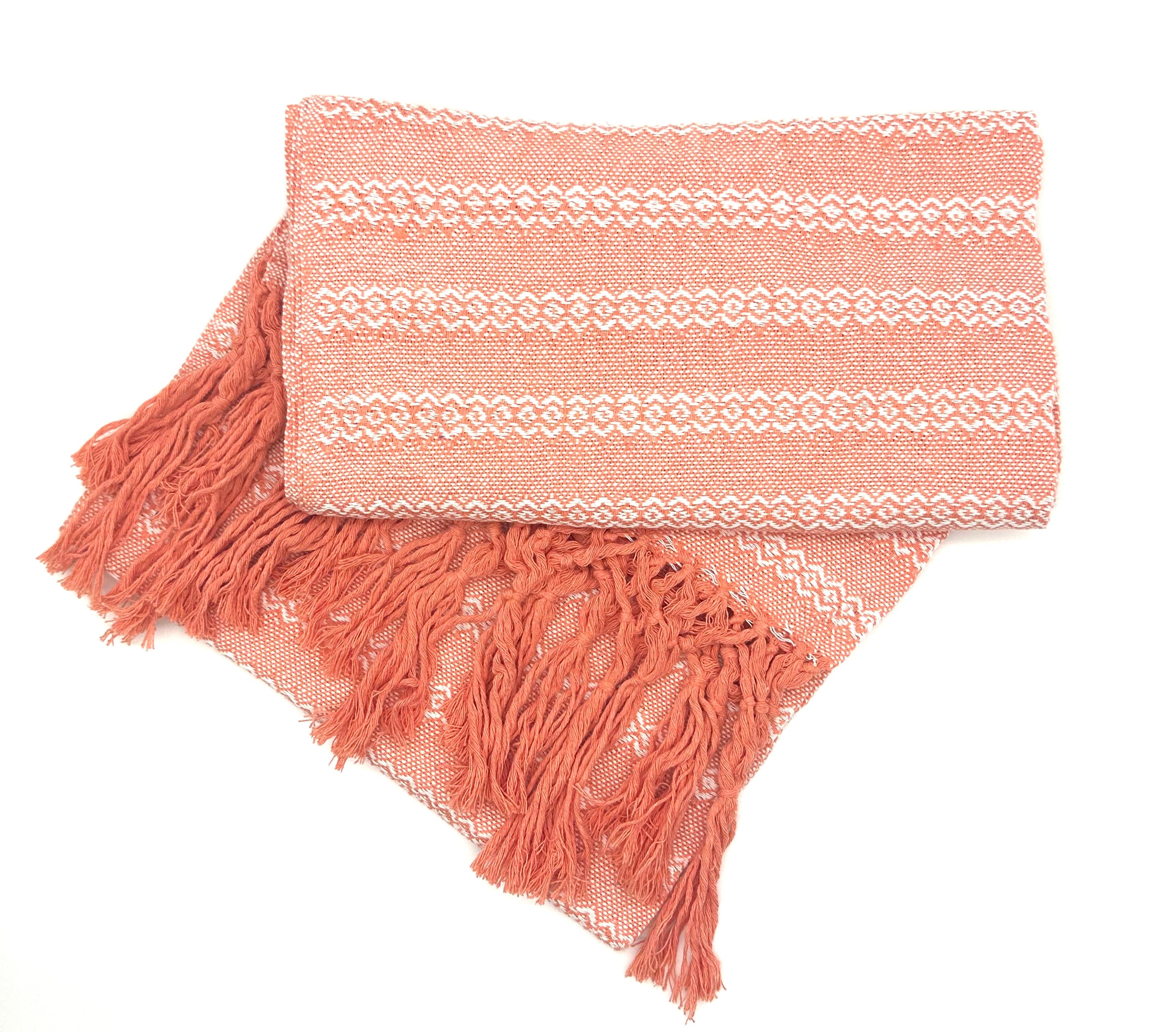 Tlaxcalteca 2.0m (6ft 6in) 100% Cotton Mexican Rebozo (200cm x 65cm)