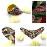 XXS Cute Mexican Pet Scarf with PomPoms