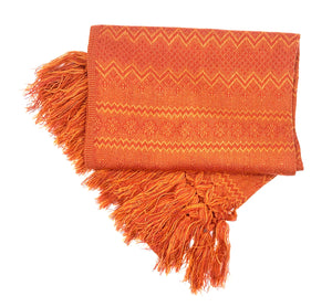 ZigZag Pattern Classic Artisanal Mexican Rebozo Shawl (195cmx67cm)