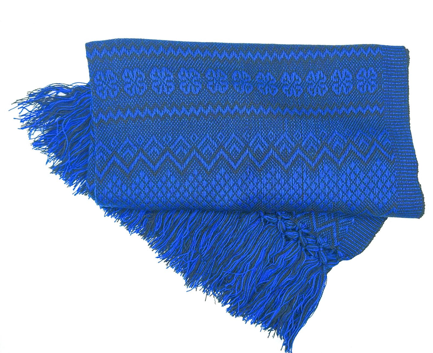 ZigZag Pattern Classic Artisanal Mexican Rebozo Shawl (195cmx67cm)
