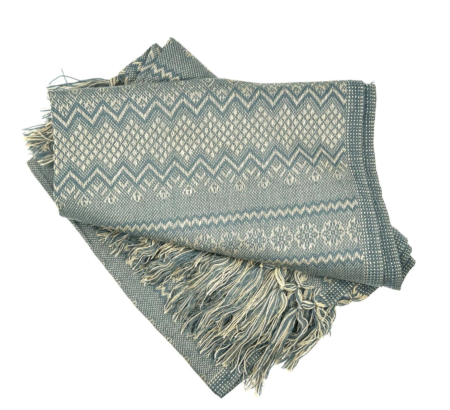 ZigZag Pattern Classic Artisanal Mexican Rebozo Shawl (195cmx67cm)
