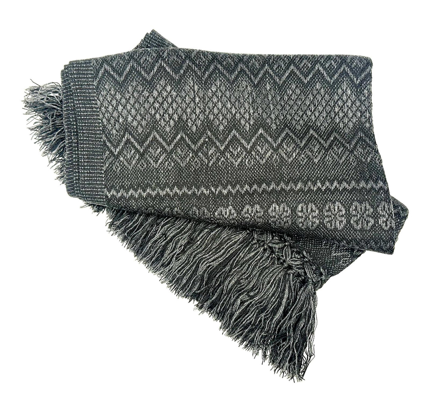 ZigZag Pattern Classic Artisanal Mexican Rebozo Shawl (195cmx67cm)